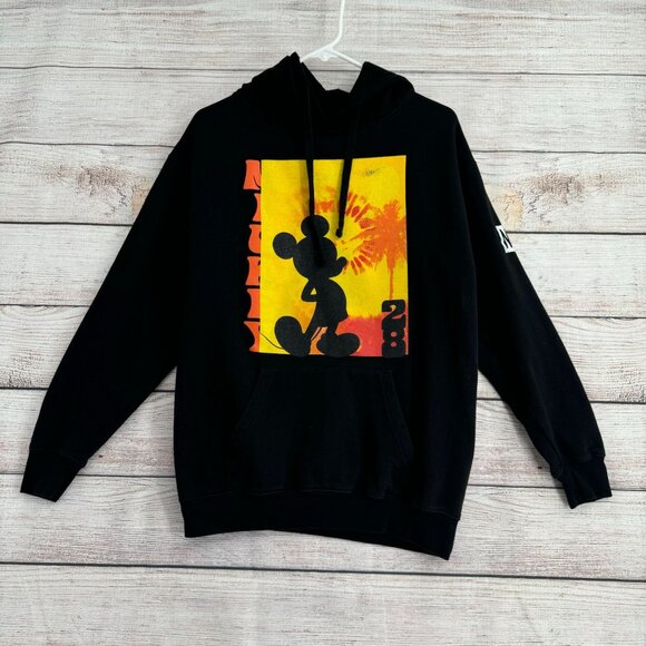 Disney x Neff Mickey 28 Logo Hoodie Sweatshirt Men's Size M Black - Picture 1 of 8